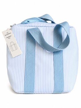 NWT No Boundaries Insulated Mini Tote Bag Sky Blue Stripe